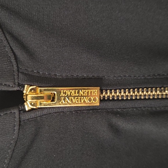 Company Ellen Tracy Elegant Black Top with Gold Zipper - Picture 3 of 5